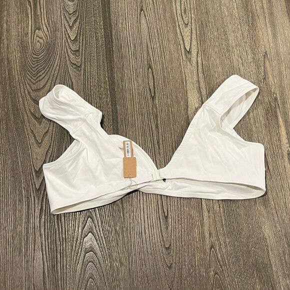 NWT Skims Sculpting Swim Off Shoulder Top V-Wired Plunge Neckline Marble Size 4X - Picture 4 of 5